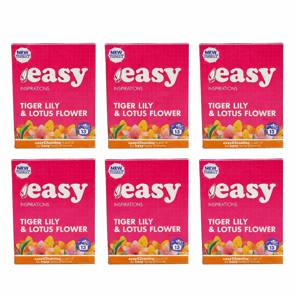6 x Easy Laundry Powder 13w Tiger & Lily 884g