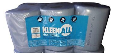 Kleen All Blue Wiper Paper Towel Kitchen Roll 2 ply  (1x6)