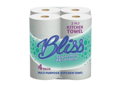 Bliss Kitchen Towel 2 Ply 24 Rolls (4 x 6)