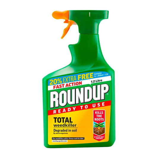 Roundup Total Ready to Use Weed Killer 1L Plus 20% Extra Free x 12