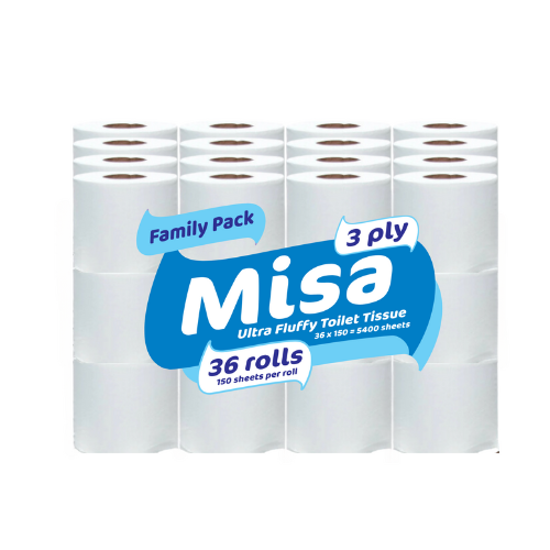 36 Rolls Misa Quilted 3 Ply Toilet Tissue