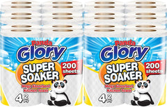 24 Rolls Panda Glory Super Soaker 2 PLY Mega Absorbent Kitchen Towel (4x6)