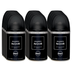 12 x Airpure Designer Collection Refills Poppy Noir 250ml (Compatible with Airpure and AirWick Machines)