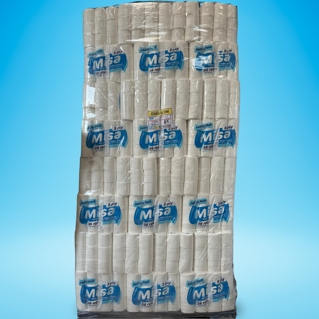 Pallet Deal: 70 x 36 Rolls Misa Quilted 3 Ply Toilet Tissue