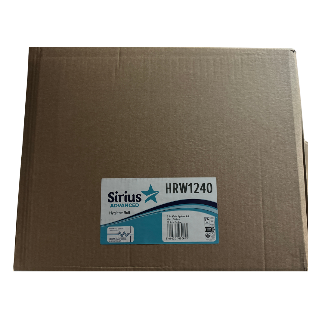 Pallet Deal : 35 x Sirius Professional Hygiene Roll White 40M x 500mm LE x 12 Rolls