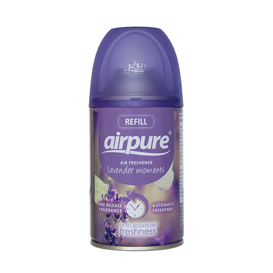 12 x Airpure Air Freshener Auto Refill 250ml Lavender Moments