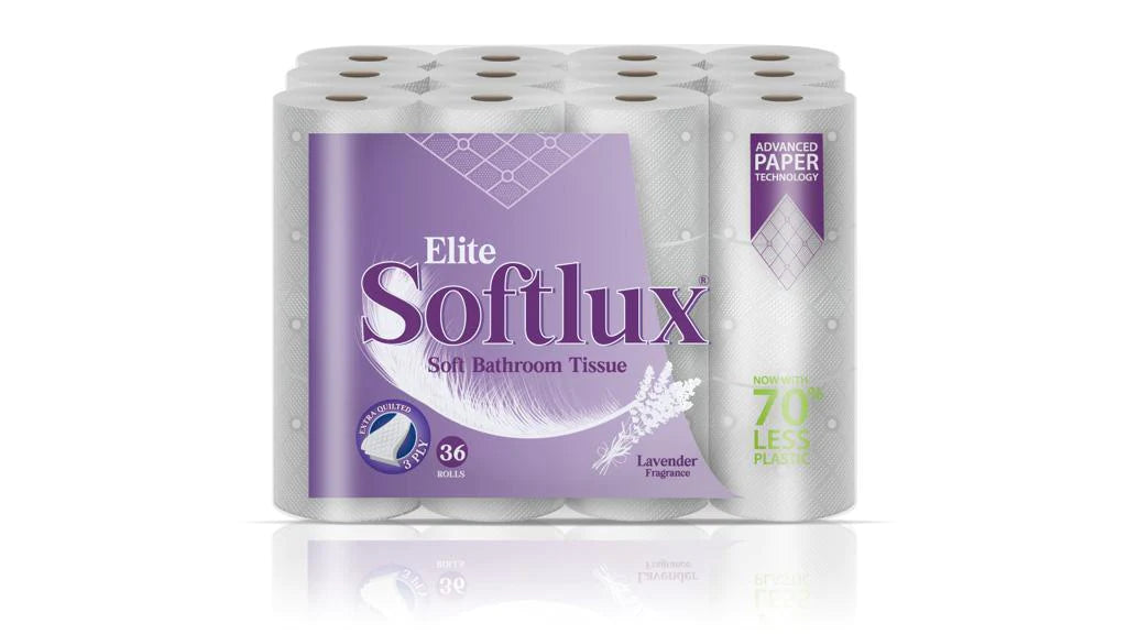 36 Rolls Softlux Quilted 3 Ply Lavender Scented Toilet Tissue